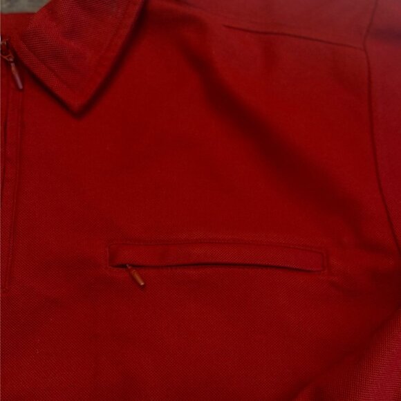 Columbia 1/4 Zip Sweater Large Rust Orange Titanium Outdoor Knit Pullover Men’s - Picture 3 of 11